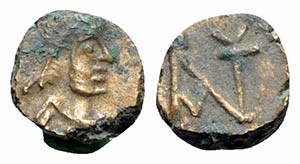 Anastasius I (491-518). Æ Nummus (8mm, ... 