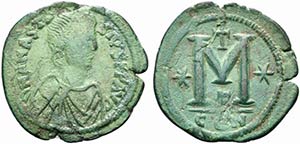 Anastasius I (491-518). Æ 40 Nummi (37mm, ... 