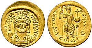Justin II (565-578). AV Solidus (20.5mm, ... 