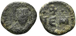 Maurice Tiberius (582-602). Æ 5 Nummi ... 