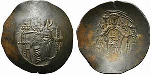 Isaac II (First reign, 1185-1195). BI Trachy ... 