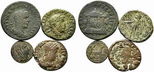 Lot of 4 Roman Provincial and Roman Imperial ... 