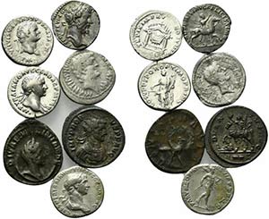 Lot of 7 Roman Imperial AR coins, to be ... 