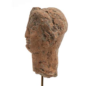 Greek terracotta head of a woman ... 
