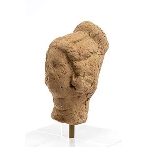 Greek terracotta head of a woman ... 