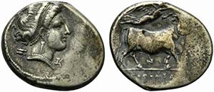 Southern Campania, Neapolis, c. 300 BC. AR ... 