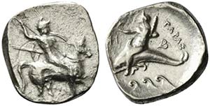 Southern Apulia, Tarentum, c. 332-302 BC. AR ... 