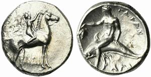 Southern Apulia, Tarentum, c. 320-280 BC. AR ... 