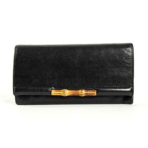 GUCCILEATHER WALLET90sBlack leather wallet, ... 