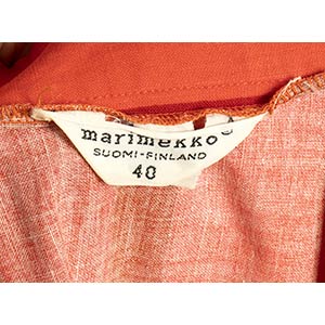 MARIMEKKOCOTTON DRESS70sRed cotton ... 