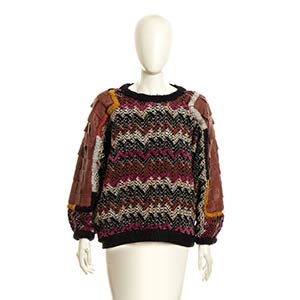 RENZO PUCCIWOOL JUMPER80sMulticolored tricot ... 