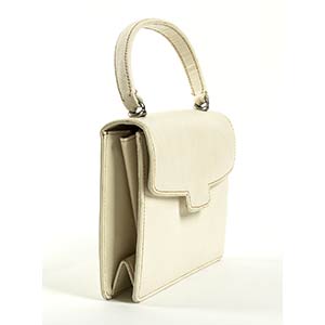 GUCCILEATHER BAG60sWhite leather ... 
