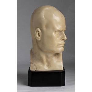 A small Benito Mussolini head, ivory pasteA ... 