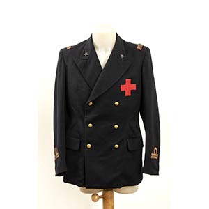 Chaplains jacket, in dark blue wool with ... 