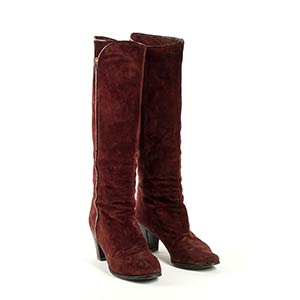 GUCCISUEDE BOOTS80sBurgundy suede boots, ... 