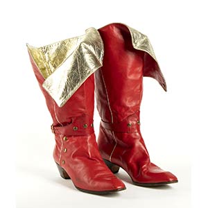 PUPI D’ANGIERILEATHER BOOTS80sRed and gold ... 