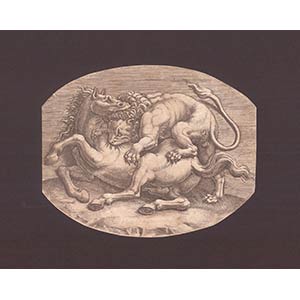 Aaftermo Scultori (1530-1585) Lion attacking ... 