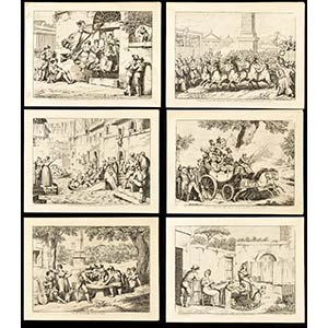Bartolomeo Pinelli (1781-1835)Six prints  ... 