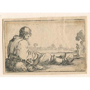 Stefano Della Bella (1610-1664)A man sitting ... 