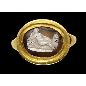 A renaissance agate cameo mounted in a ... 