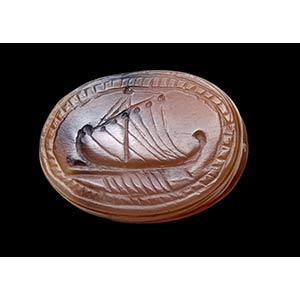 An etruscan agate scarab. Boat.4th-3rd ... 