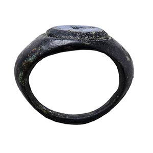 A roman silver ring set with a ... 