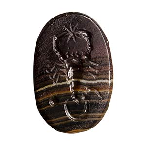 A roman astrological banded agate intaglio. ... 
