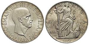 Vittorio Emanuele III (1900-1943) . 10 Lire. ... 