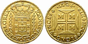 BRASILE. Joao VI (1706-1750). 20000 Reis ... 
