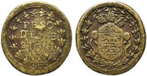 ROMA. Innocenzo XI (1676-1689) Peso monetale ... 