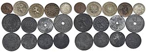 BELGIO - Lotto di 13 monete . Interessante ... 
