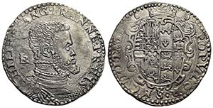 NAPOLI. Filippo II (1554-1598) . Mezzo ... 