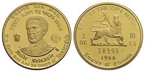 ETIOPIA . Repubblica . 10 Dollari. 1966 - ... 