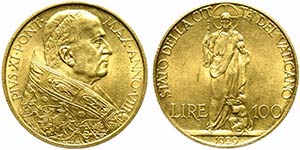 ROMA. VATICANO. Pio XI (1929-1938). 100 lire ... 