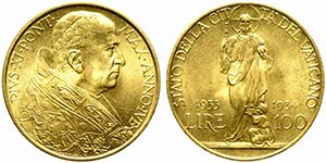 ROMA. VATICANO. Pio XI (1929-1938). 100 lire ... 