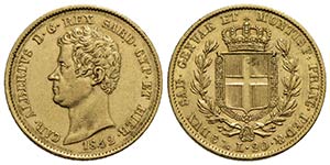 Carlo Alberto (1831-1849) . 20 Lire. 1842 G ... 