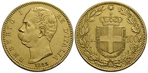 Umberto I (1878-1900) . 100 Lire. 1883 . AU ... 