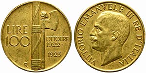 Vittorio Emanuele III (1900-1943). 100 lire ... 