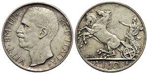 Vittorio Emanuele III (1900-1943) . 10 Lire. ... 