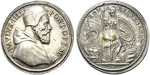 ROMA. Paolo IV (1555-1559). Medaglia 1557 Ag ... 