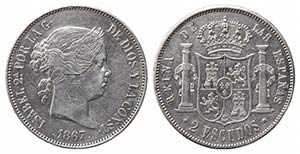 SPAGNA. Isabella II (1833-1868). 2 escudos ... 