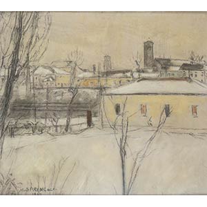 NINO SPRINGOLO (Treviso, 1886 - 1975)Snowy ... 