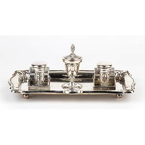English sterling silver inkwell - Sheffield ... 