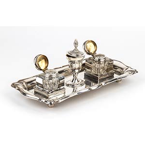 English sterling silver inkwell - ... 