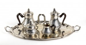 Italian silver four pieces tea and coffe set ... 