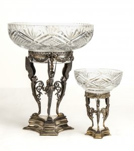 Two English sterling silver centrepieces - ... 