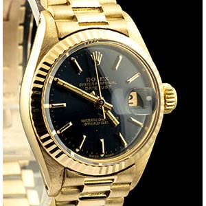 ROLEX DATEJUST gold wristwatch, ... 