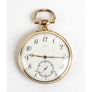 CARTIER gold poket watch and ... 