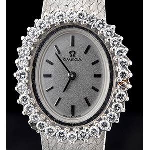 OMEGA gold ladys wristwatch 18k ... 