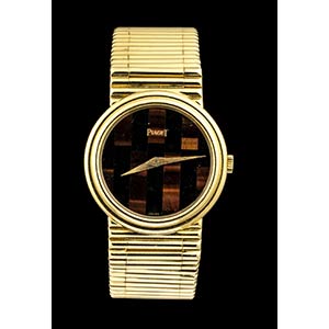 PIAGET gold wristwatch, 1960s-1970s blak and ... 